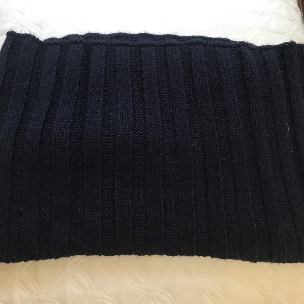 Blue Knit Infinity Scarf